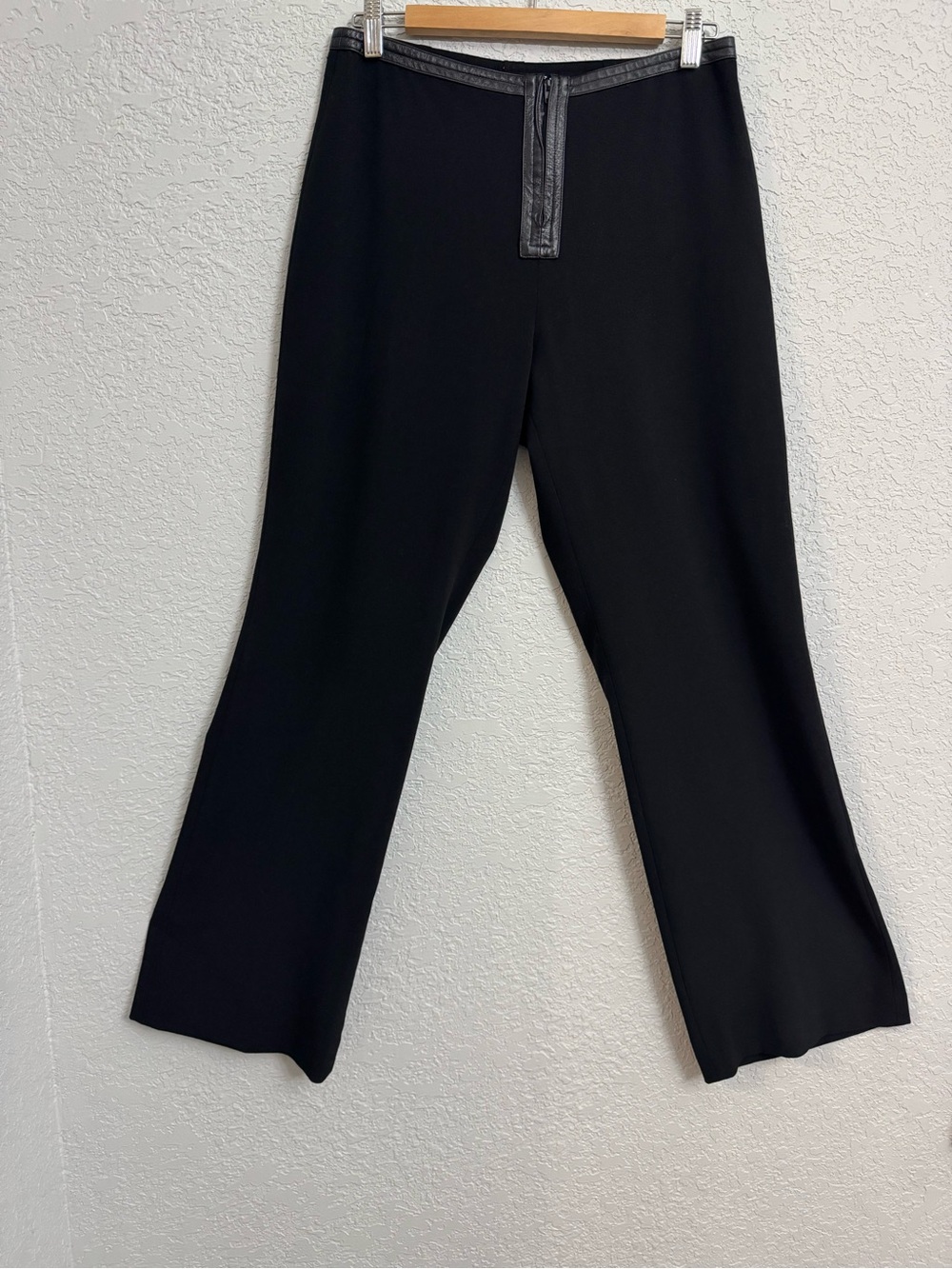 Milano Black Wide-Leg Trousers with Metallic Trim